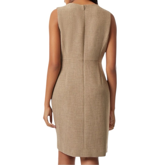 KASPER Snap Detail Stretch Crepe Sheath Dress - Picture 2 of 8